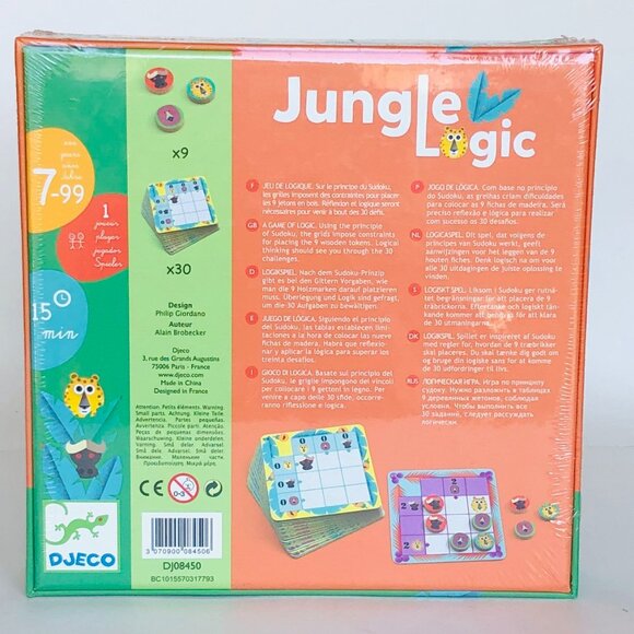 New Sealed Djeco Game of  Logic Jungle Logic for Age  7 to 99 - Picture 11 of 14
